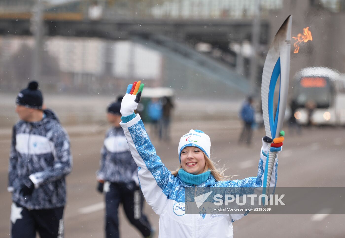 Sochi 2014 Paralympic torch relay. Moscow