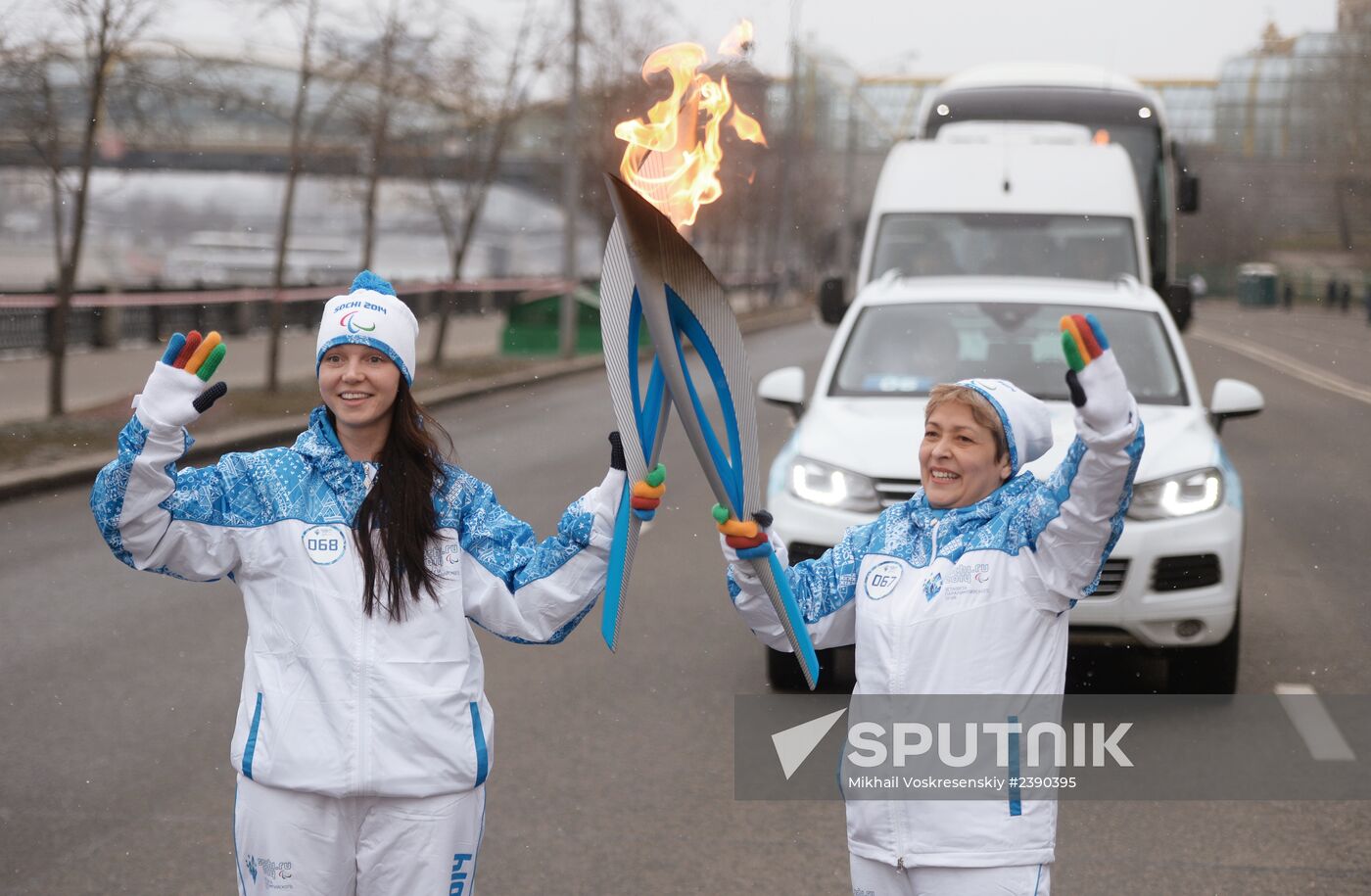 Sochi 2014 Paralympic torch relay. Moscow