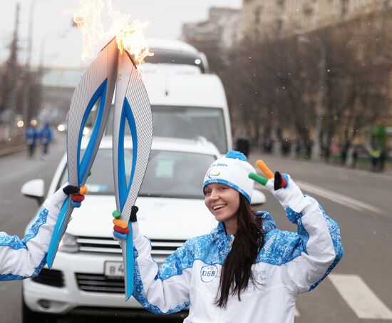 Sochi 2014 Paralympic torch relay. Moscow