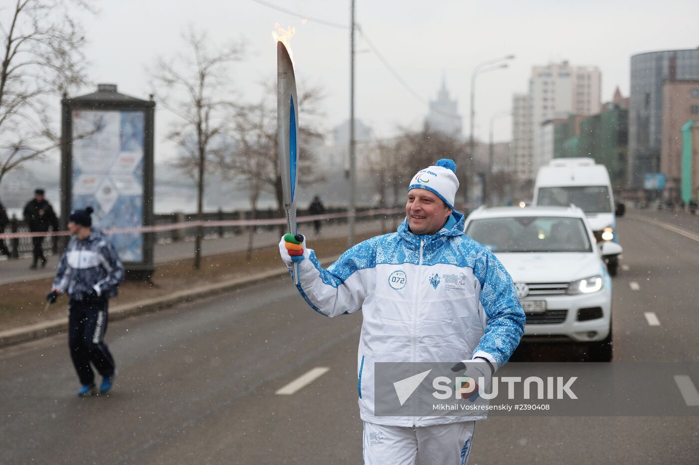Sochi 2014 Paralympic torch relay. Moscow