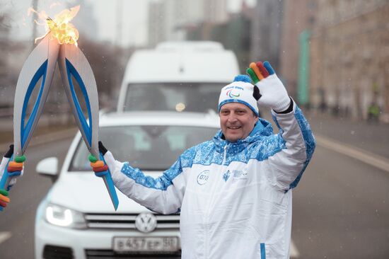 Sochi 2014 Paralympic torch relay. Moscow