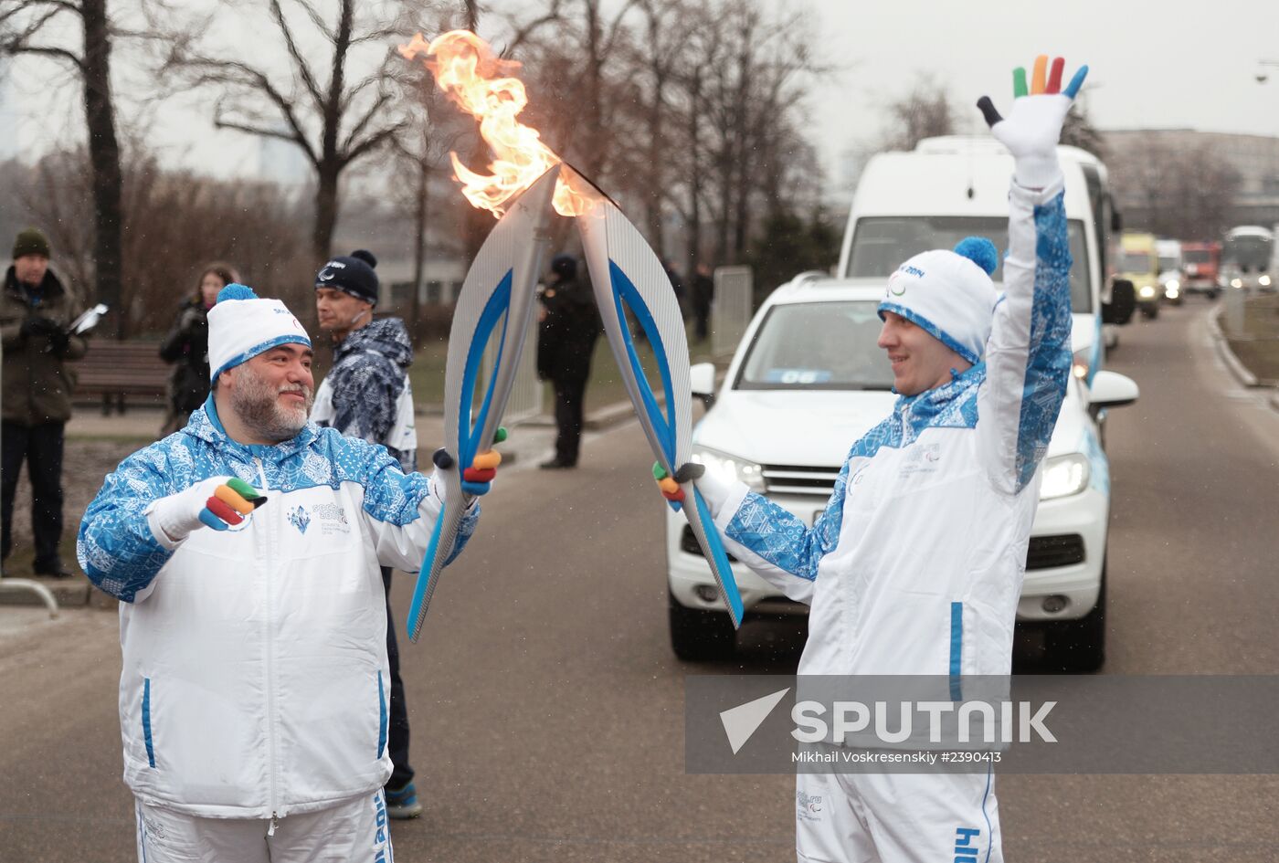 Sochi 2014 Paralympic torch relay. Moscow