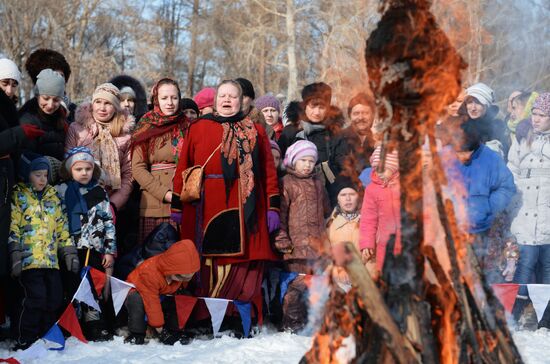 Maslenitsa farewell ceremony in Russian regions