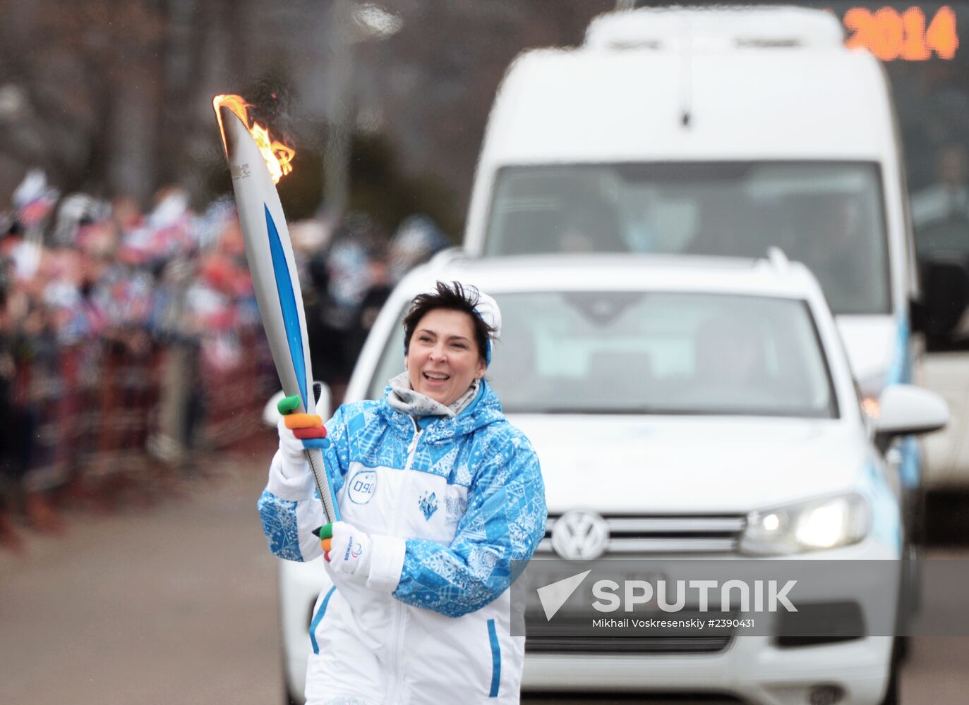 Sochi 2014 Paralympic torch relay. Moscow
