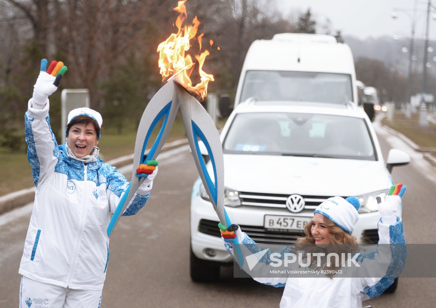 Sochi 2014 Paralympic torch relay. Moscow