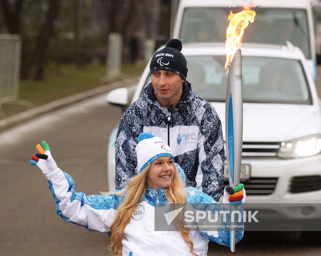 Sochi 2014 Paralympic torch relay. Moscow