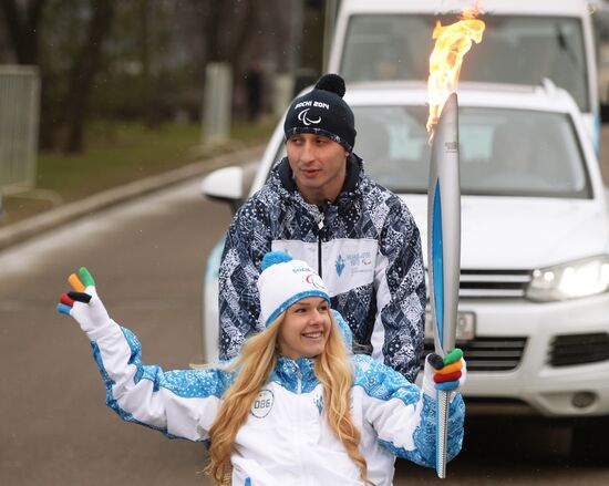 Sochi 2014 Paralympic torch relay. Moscow