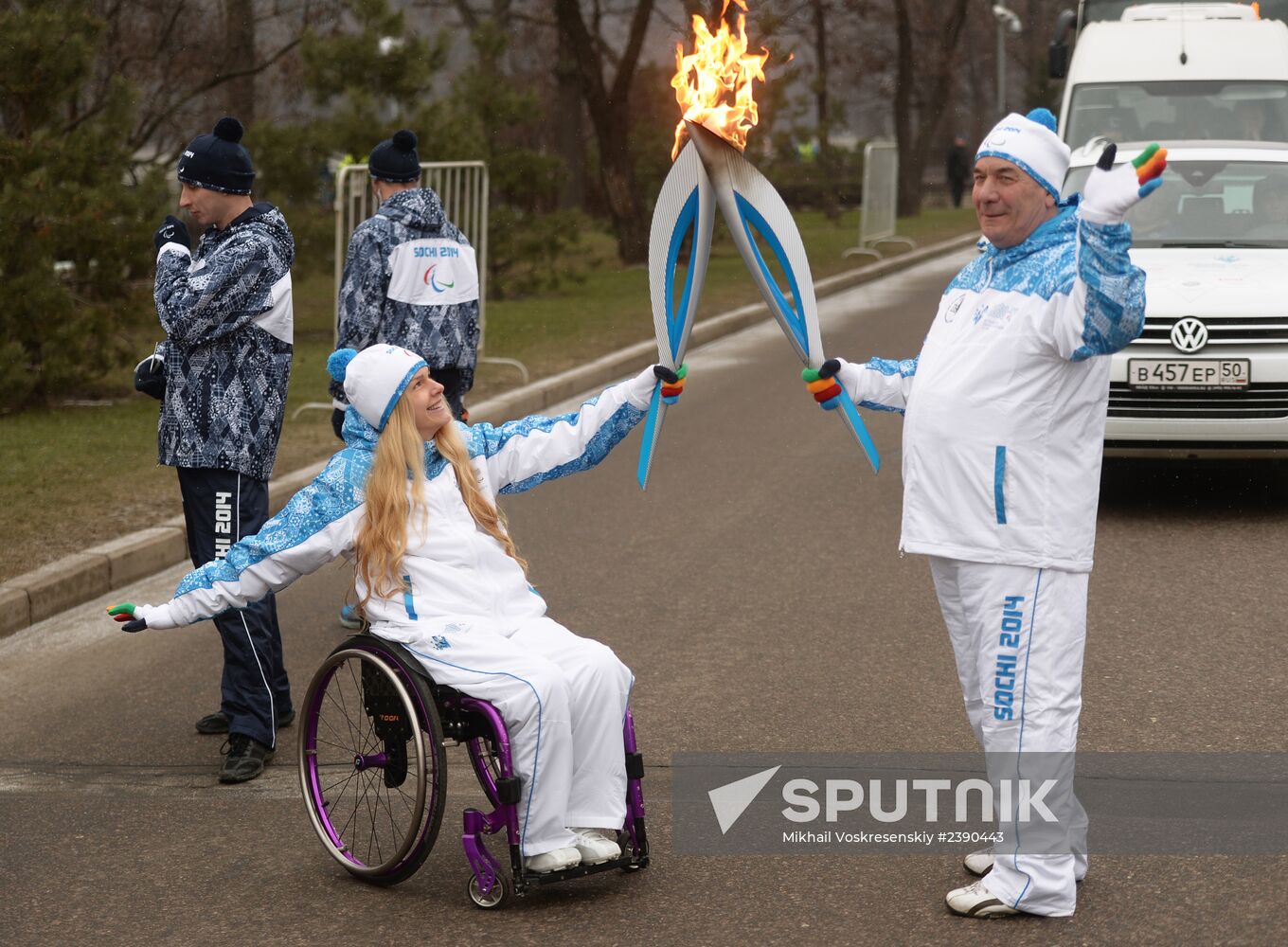 Sochi 2014 Paralympic torch relay. Moscow