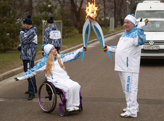 Sochi 2014 Paralympic torch relay. Moscow
