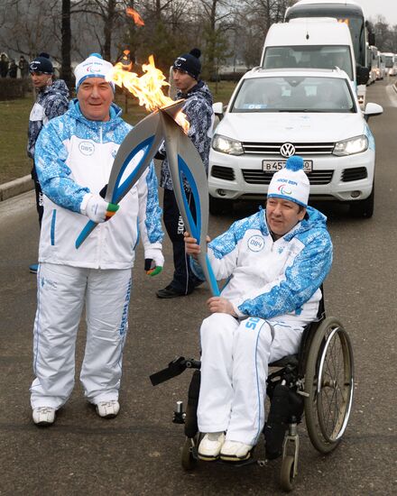 Sochi 2014 Paralympic torch relay. Moscow