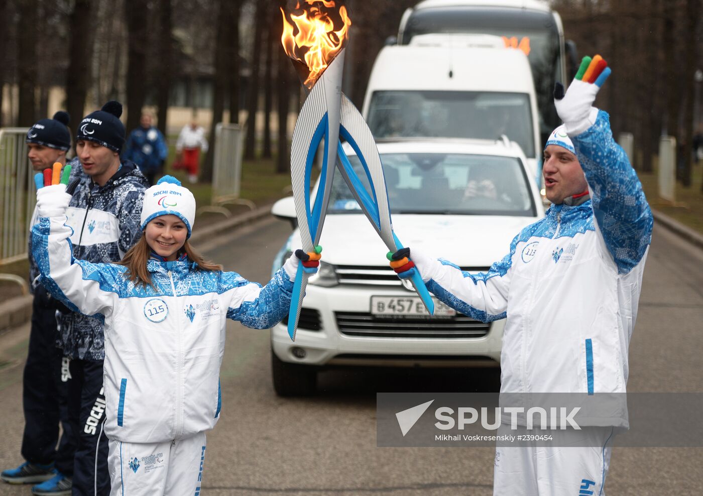Sochi 2014 Paralympic torch relay. Moscow
