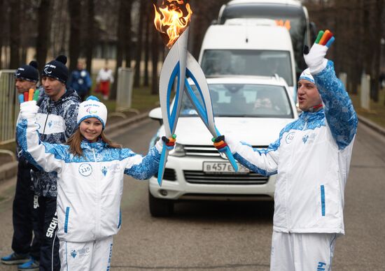 Sochi 2014 Paralympic torch relay. Moscow