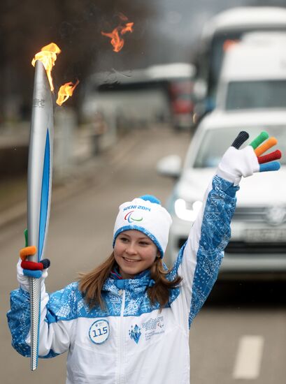 Sochi 2014 Paralympic torch relay. Moscow