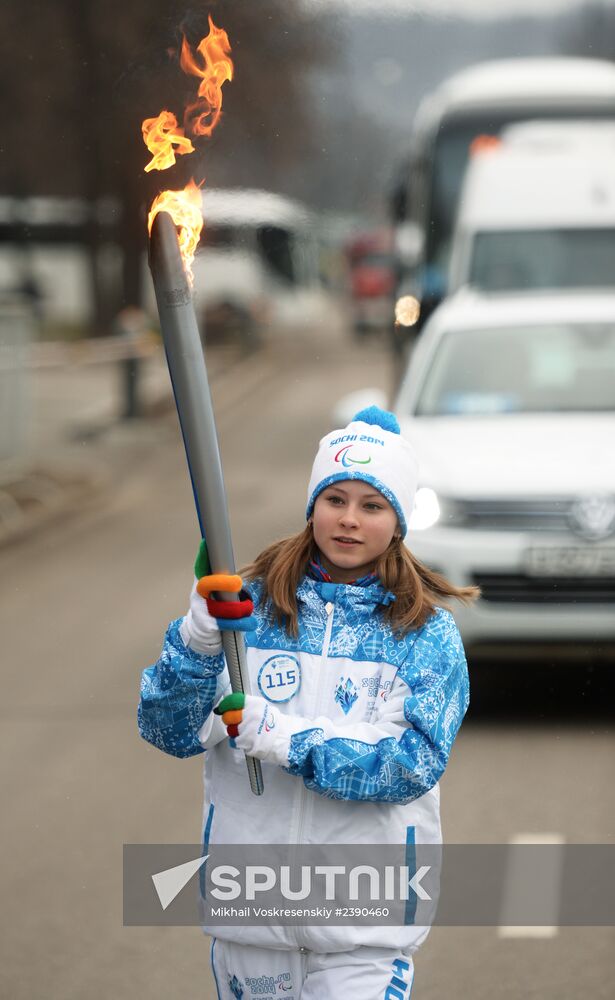 Sochi 2014 Paralympic torch relay. Moscow