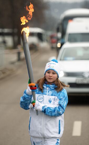 Sochi 2014 Paralympic torch relay. Moscow