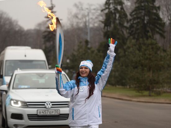 Sochi 2014 Paralympic torch relay. Moscow