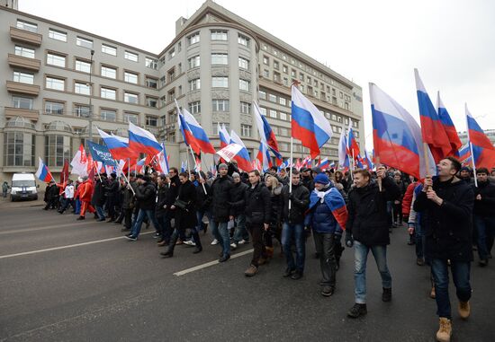 Moscow march in support of Russian compatriots in Ukraine