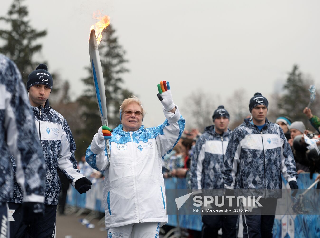 Sochi 2014 Paralympic torch relay. Moscow