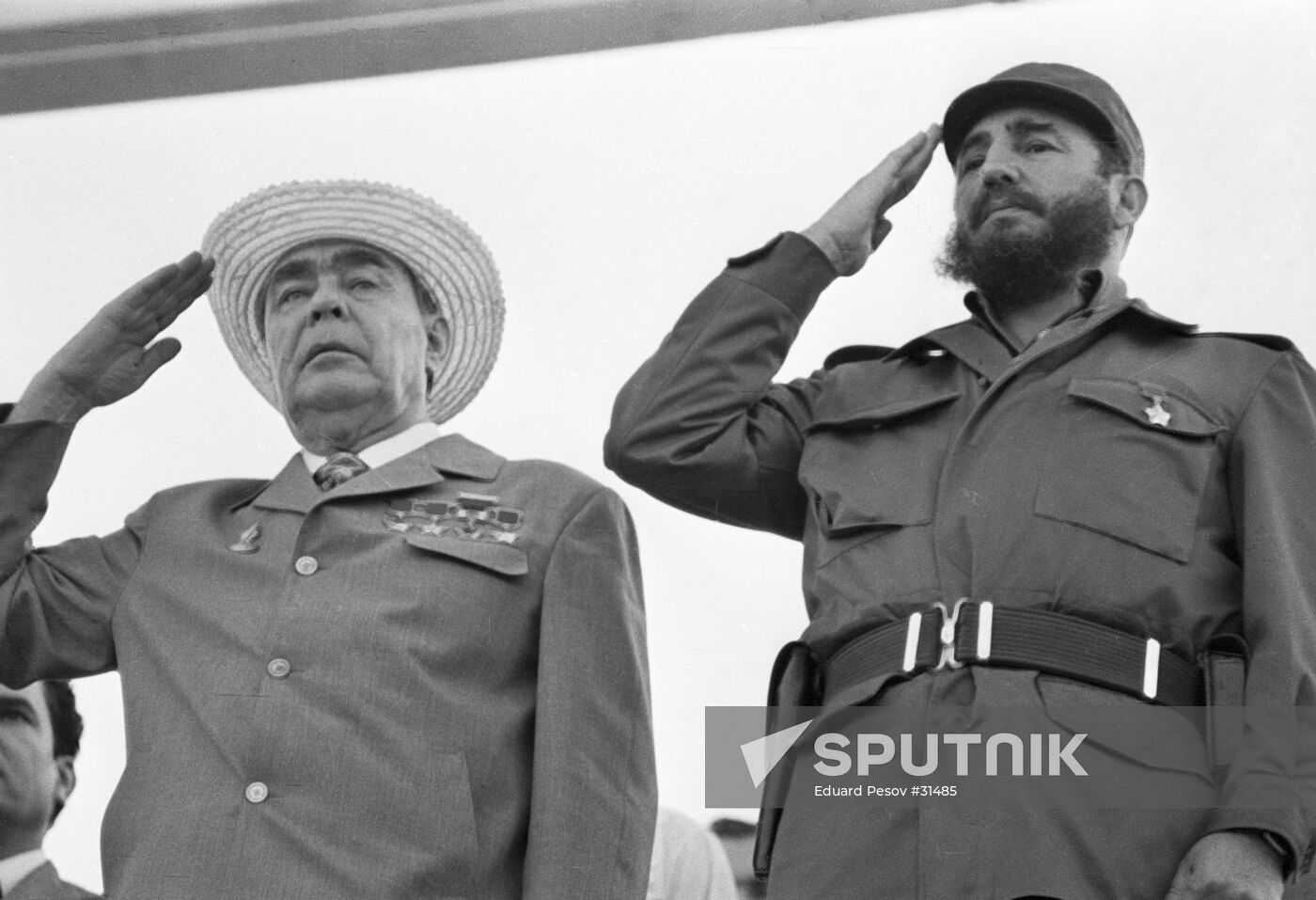 BREZHNEV CASTRO MEETING CUBAN-SOVIET FRIENDSHIP