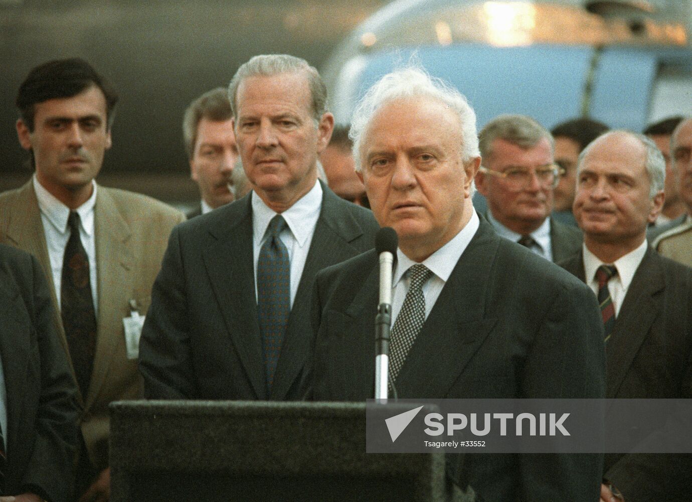 EDUARD SHEVARDNADZE JAMES BAKER VISIT 