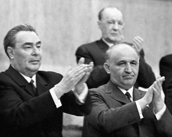 BREZHNEV ZHIVKOV 10TH CONGRESS OF THE BULGARIAN PARTY