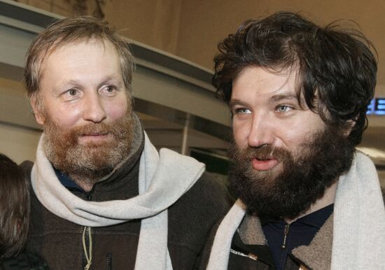 Russian Polar Explorers and Record-Holders Matvei Shparo and Boris Smolin