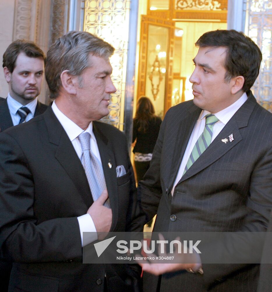 Viktor Yushchenko and Mikhail Saakashvili