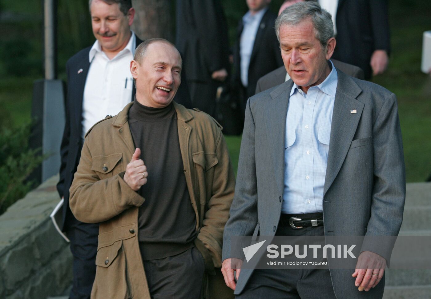 George W. Bush and Vladimir Putin