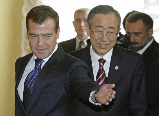 Dmitry Medvedev Ban Ki-moon