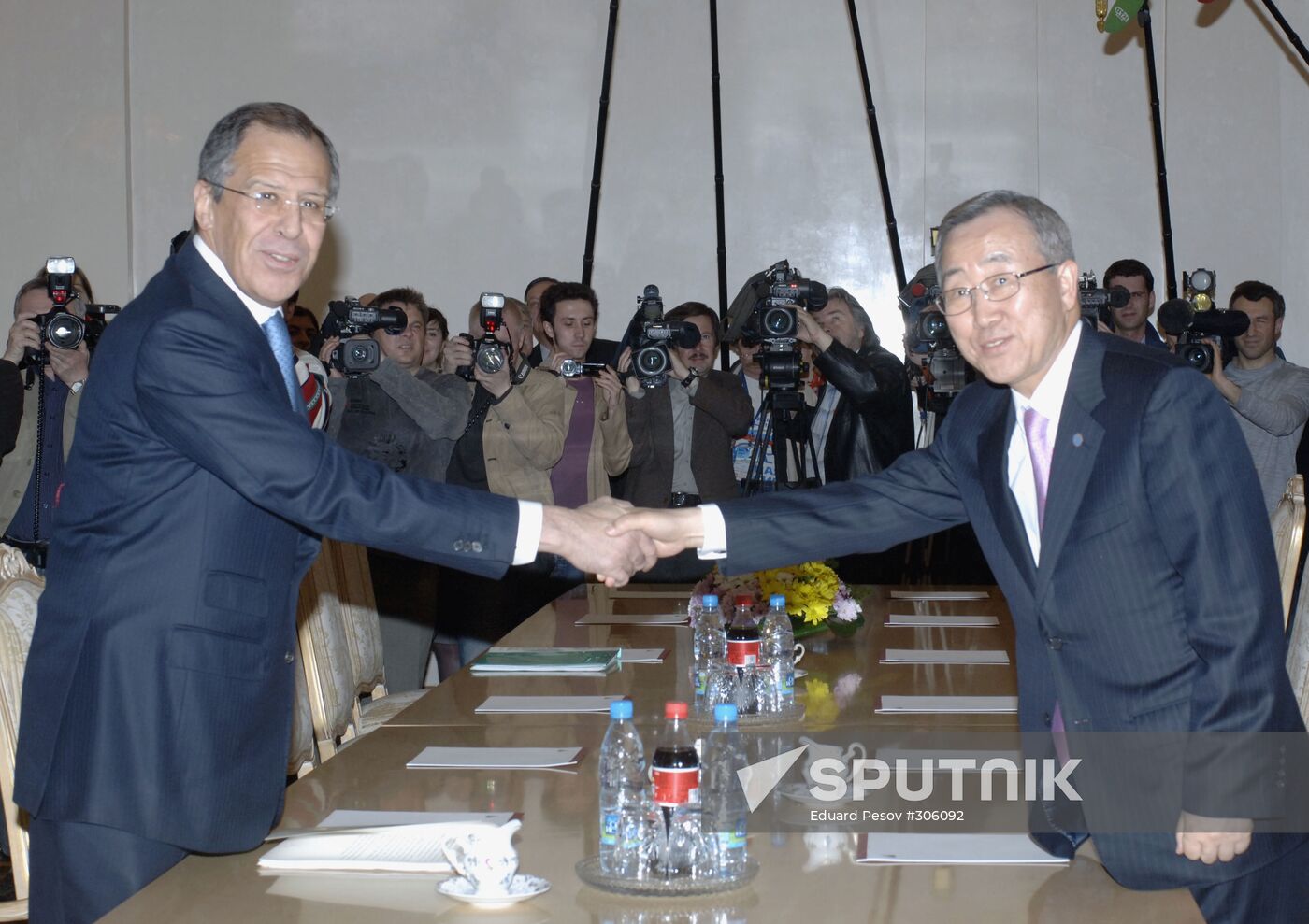 Sergei Lavrov and Ban Ki-moon