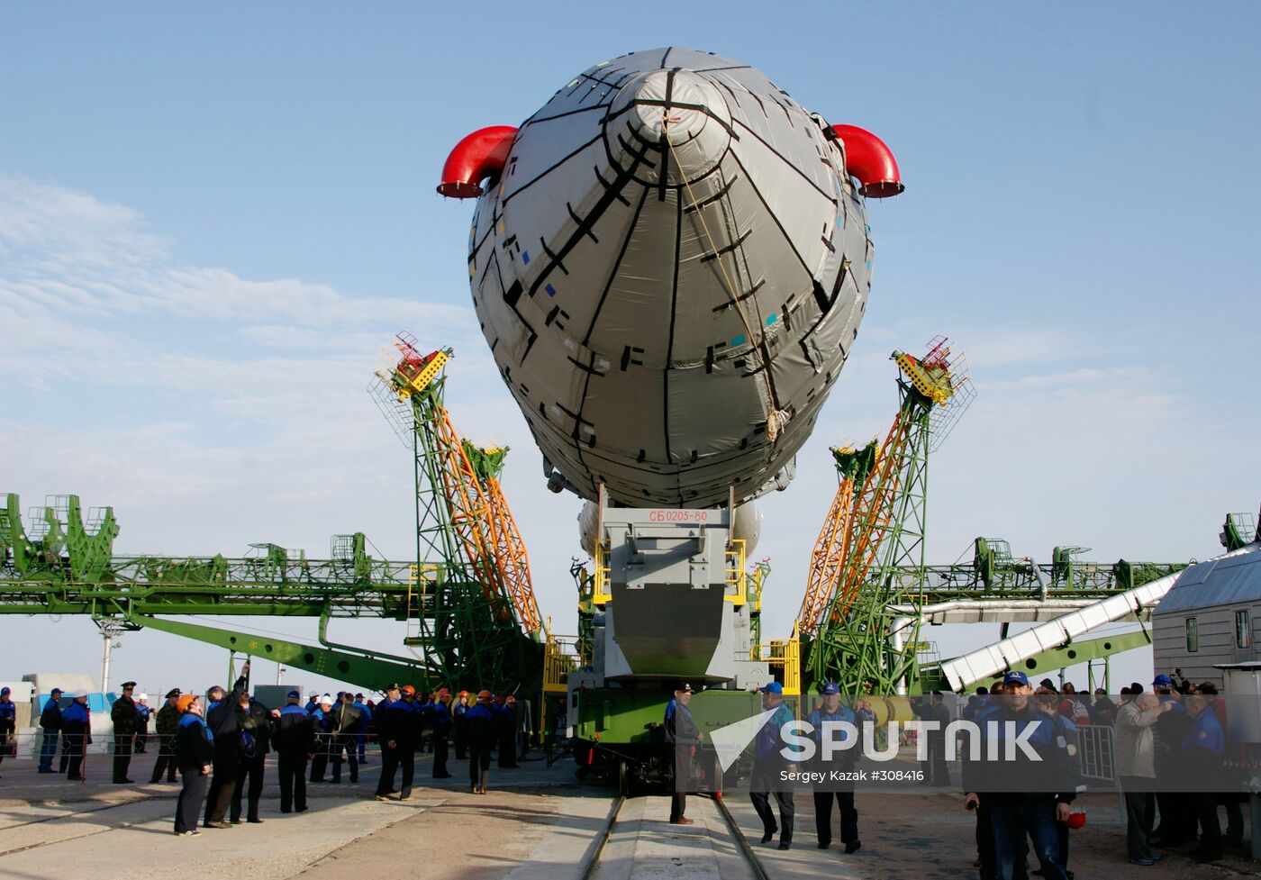 Preparing to launch a Soyuz-FG rocket with the GIOVE-B satellite