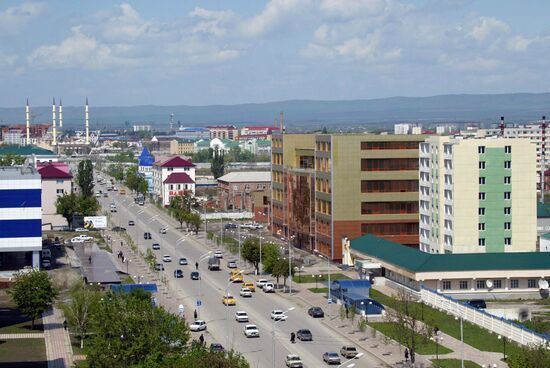 Akhmat Kadyrov avenue in Grozny