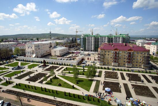 Oil-and-gas Grozneftegas Company building in Grozny