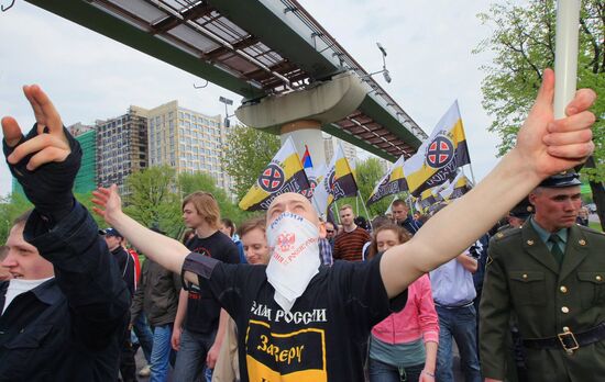 Russian nationalists march in Moscow