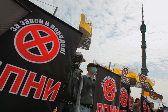 Russian nationalists march in Moscow