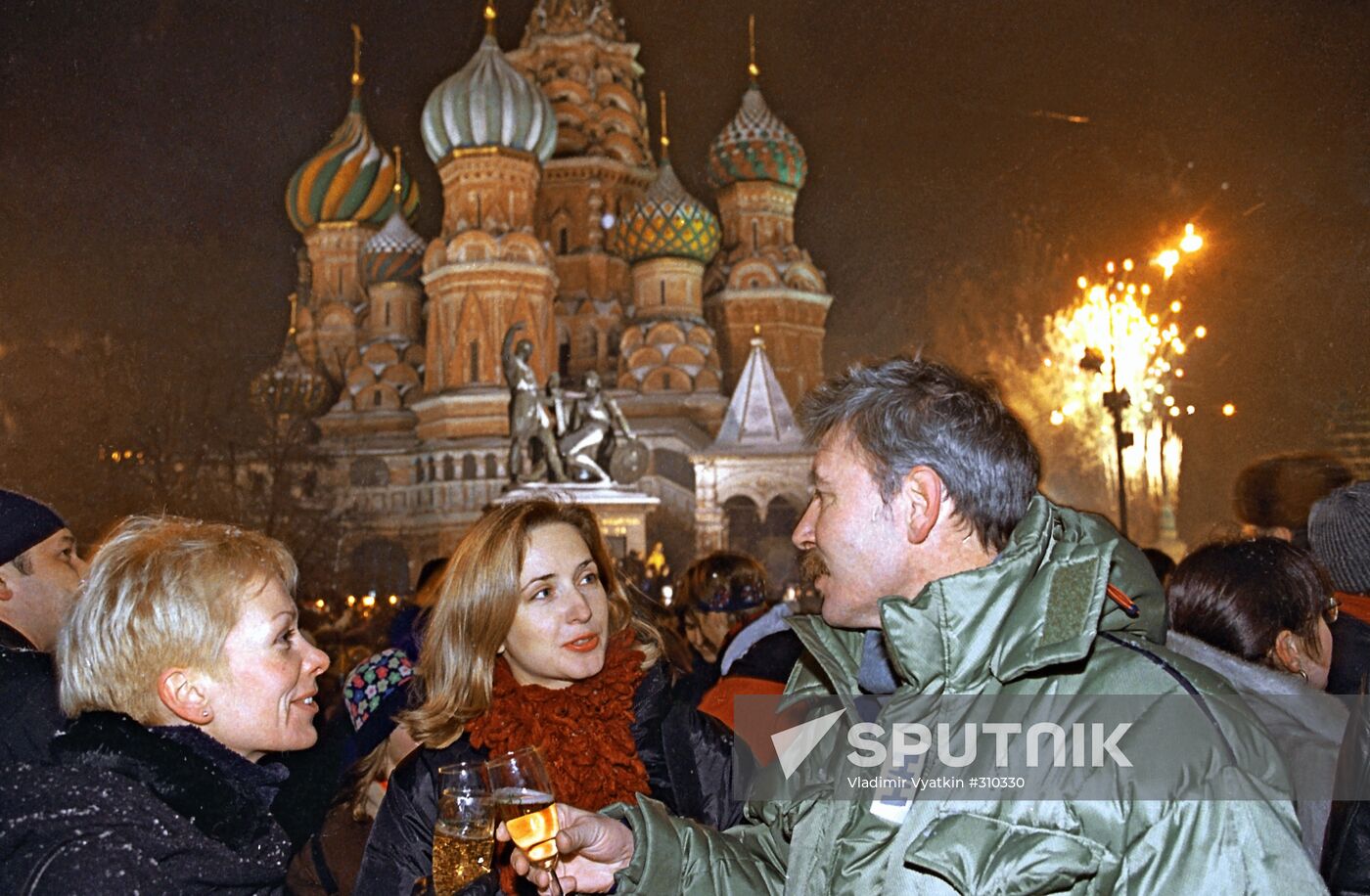 Celebrating New Year's on Moscow's Red Square