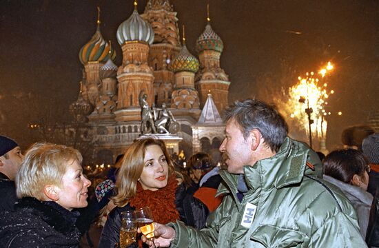 Celebrating New Year's on Moscow's Red Square