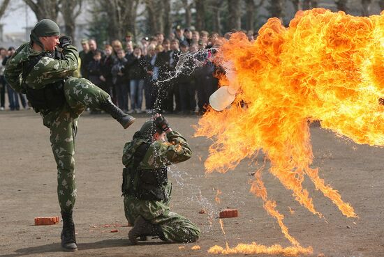Exhibition exercise of special task unit