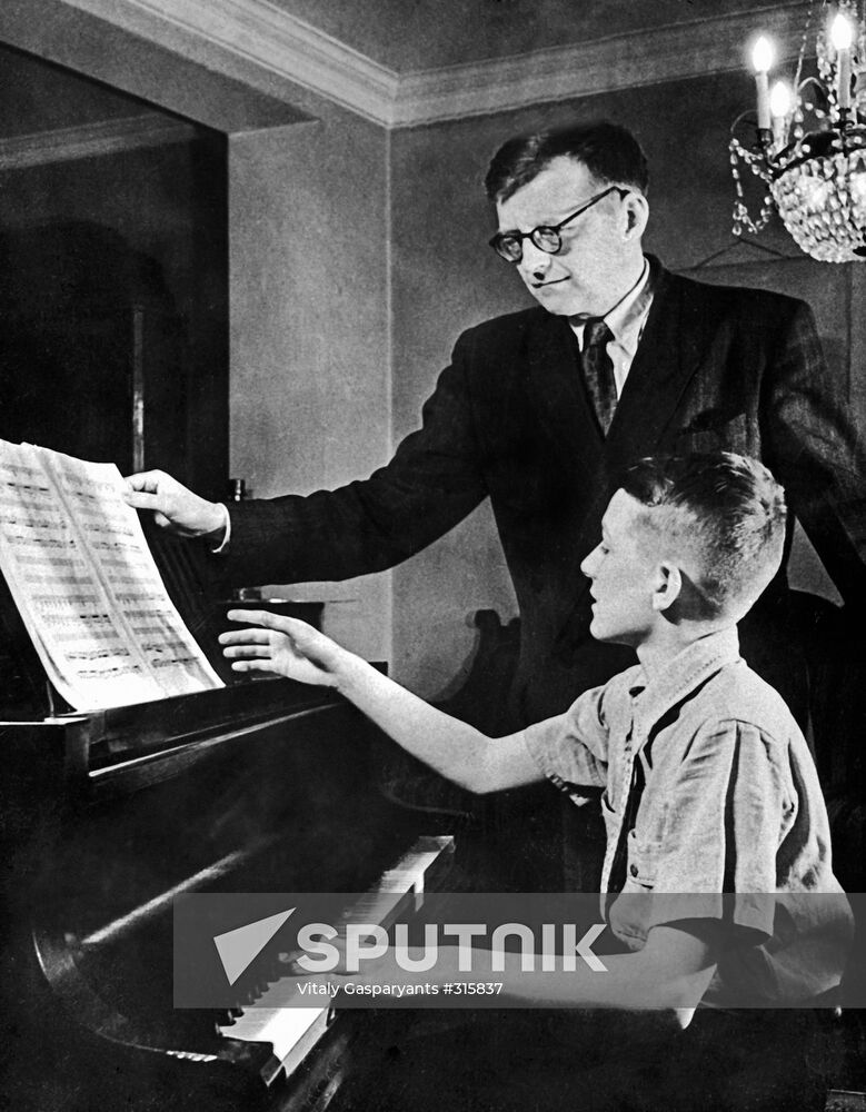 Dmitry Shostakovich with his son