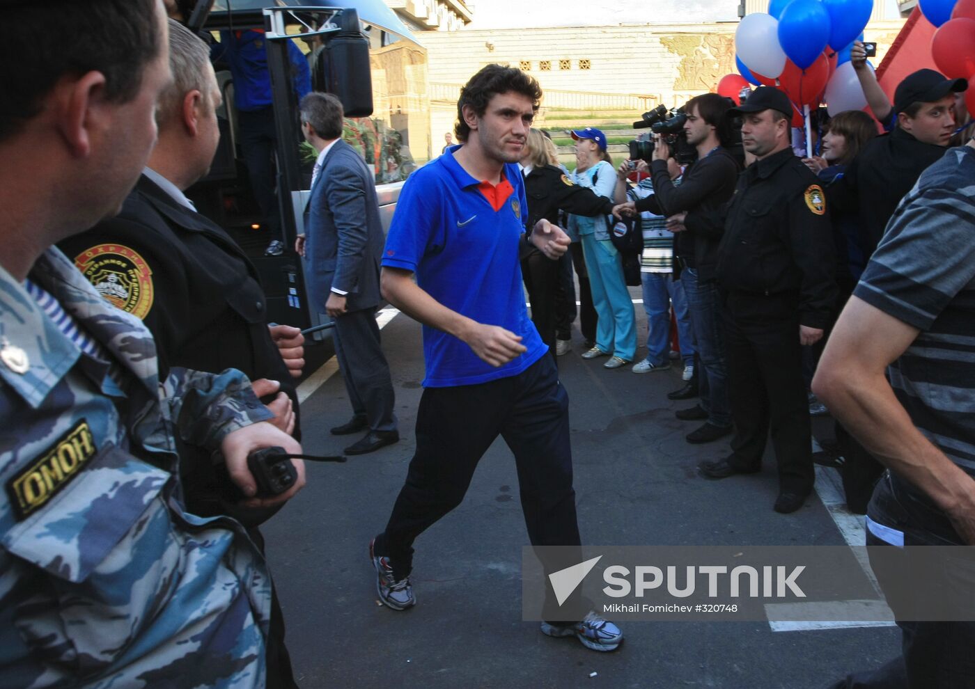 Official welcoming ceremony for Russian football team