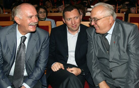 Nikita Mikhalkov Oleg Deripaska Viktor Sadovnichy