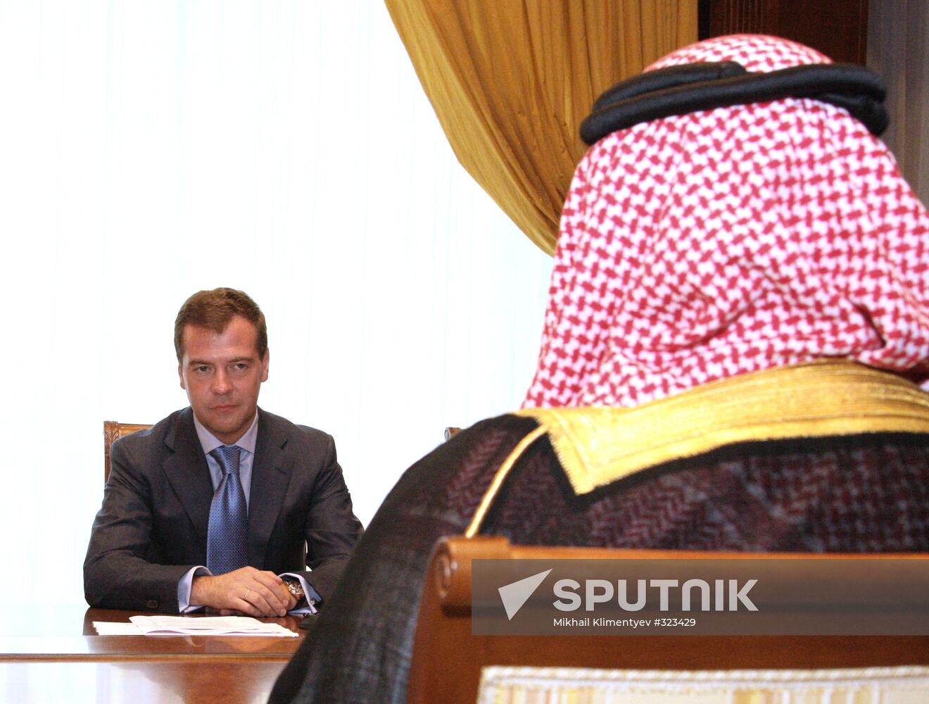 Dmitry Medvedev and Prince Bandar of Saudi Arabia