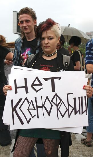 Young people protest