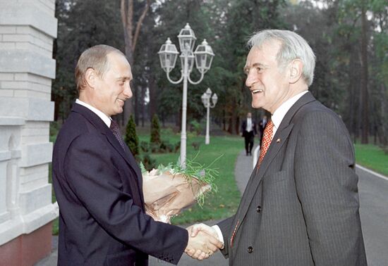 Vladimir Putin and Johannes Rau