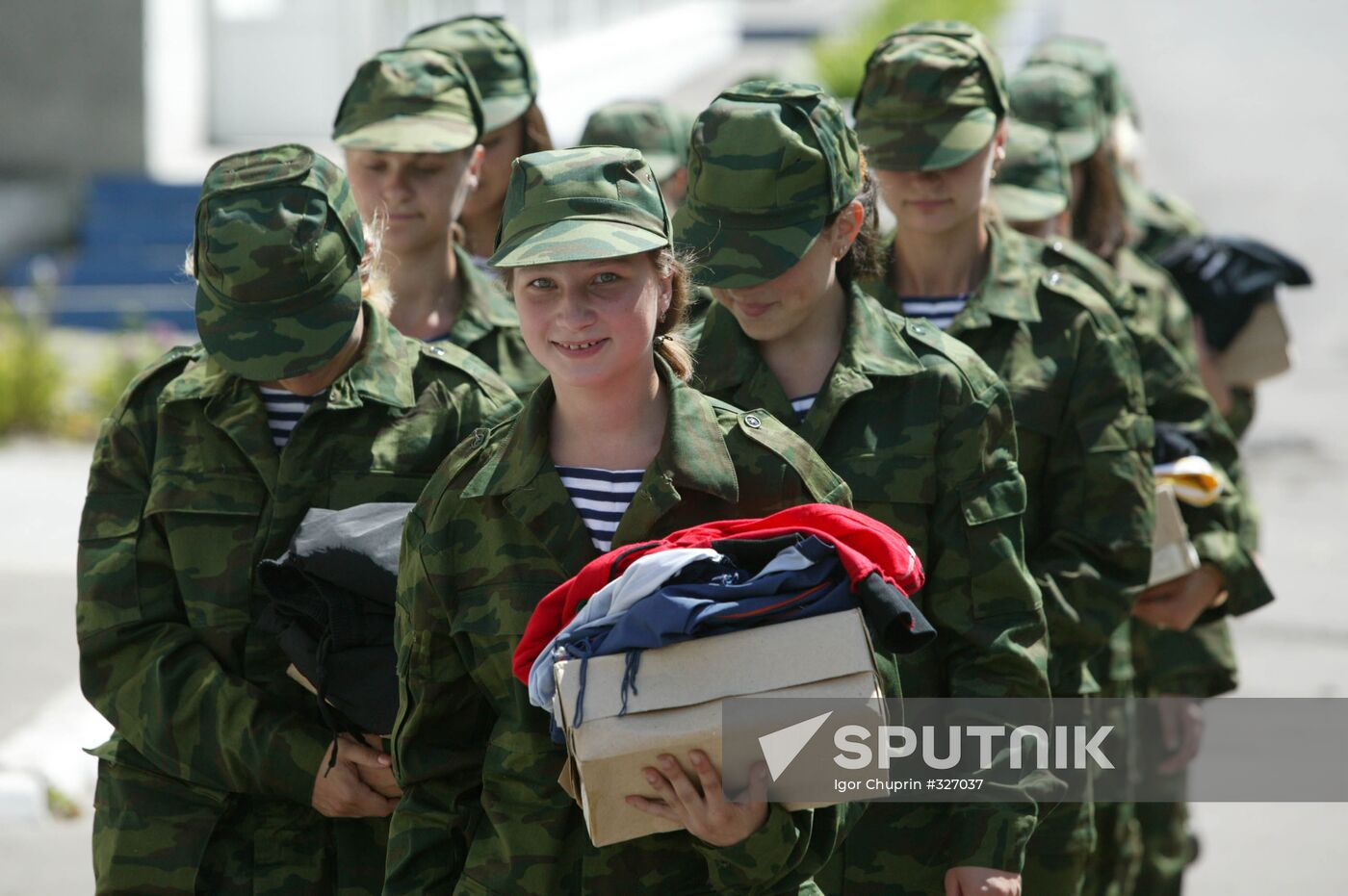Female cadets of the Baltic Naval Institute