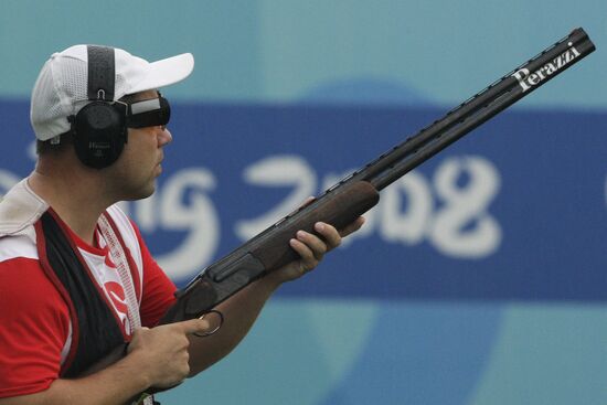 Games of the XXIX Olympiad: trap shooting event