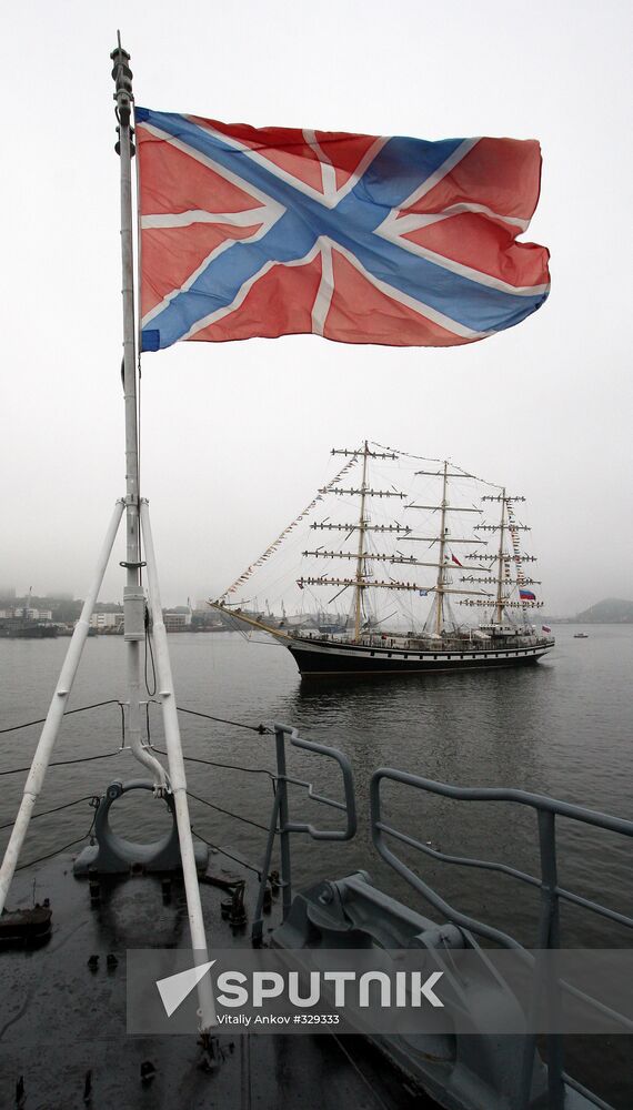 Sailing ship Pallada returns to Vladivostok