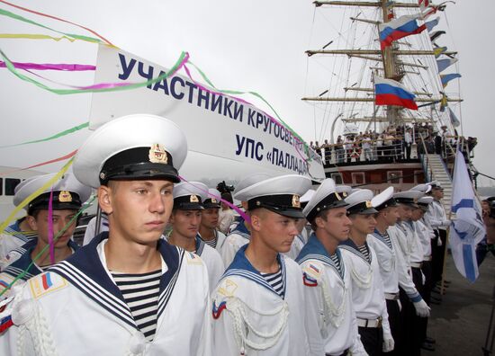 Sailing ship Pallada returns to Vladivostok