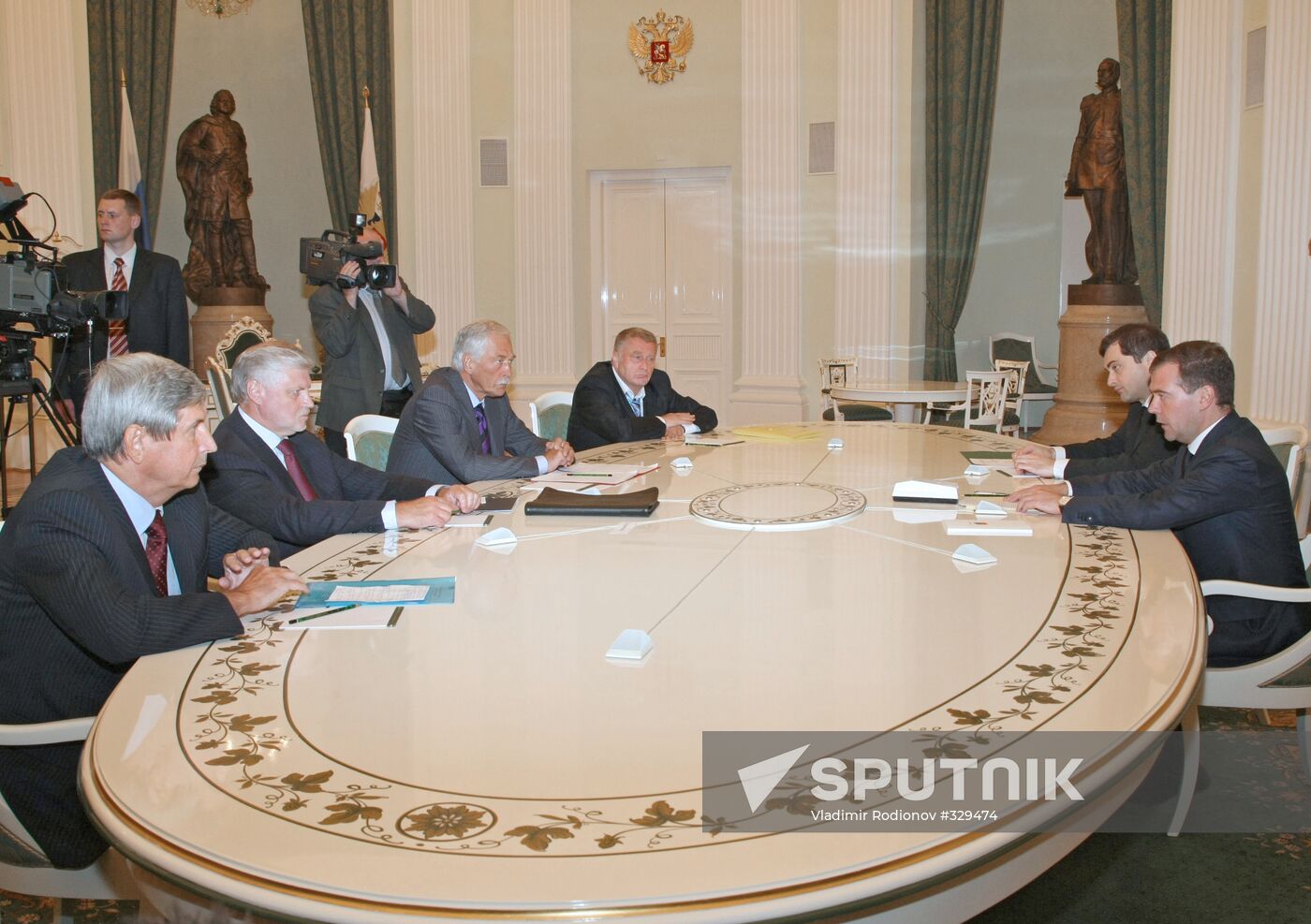 Dmitry Medvedev, Duma faction leaders