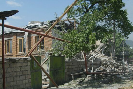 The devastated city of Tskhinvali